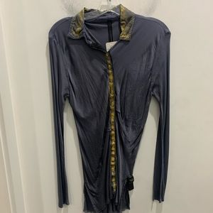 NWT Sz 4 $456 Jaga top with golden trim